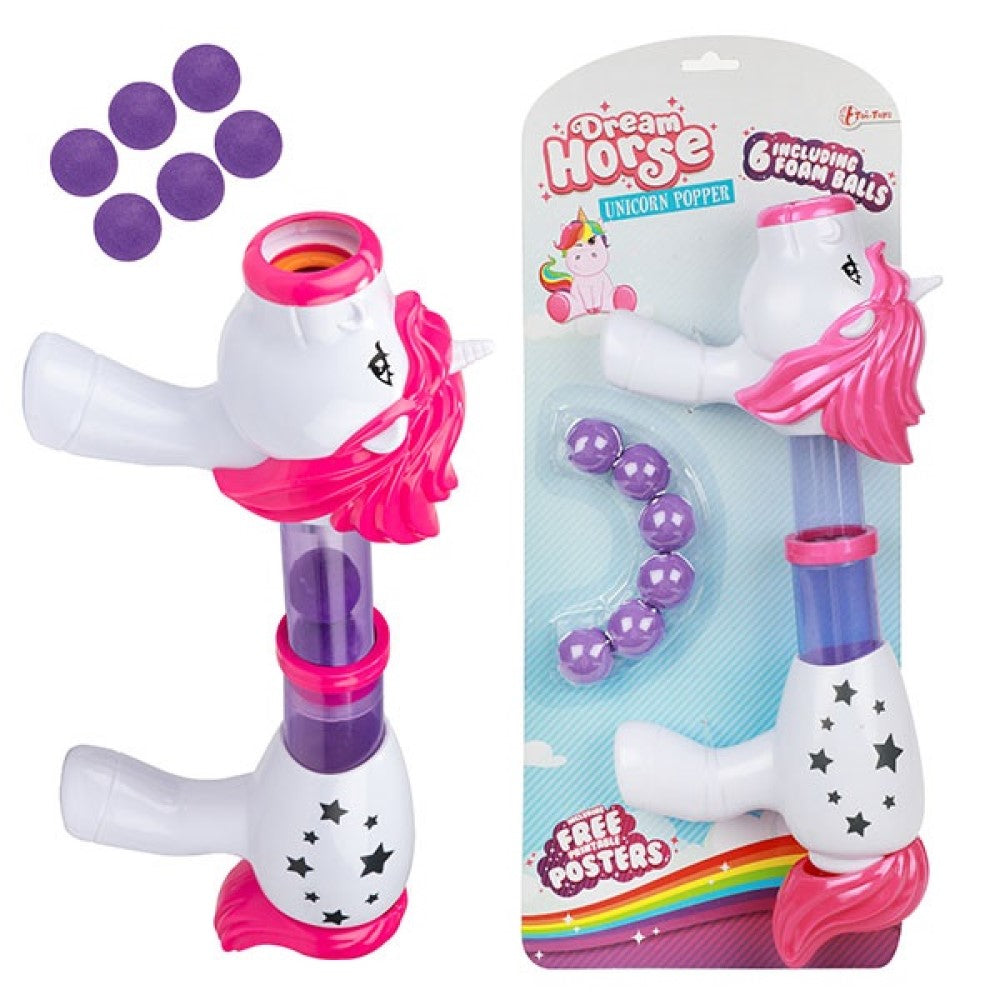 Toi-Toys Einhorn Pistole mit Schaumstoffbällen
