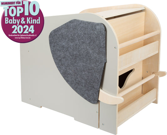 Small Foot Spielzeugbox mit Sitz und Rollen Elefant Wildlife