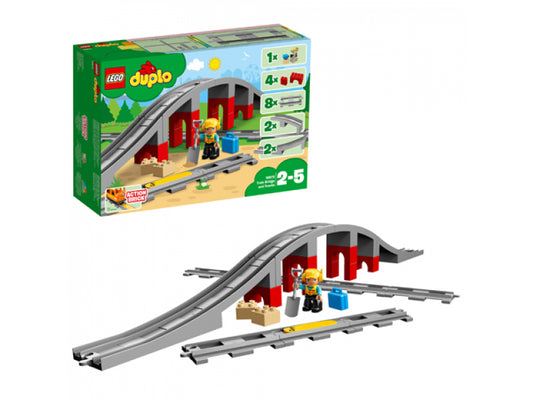 LEGO duplo - Eisenbahnbrücke und Schienen. 26 Teile (10872)