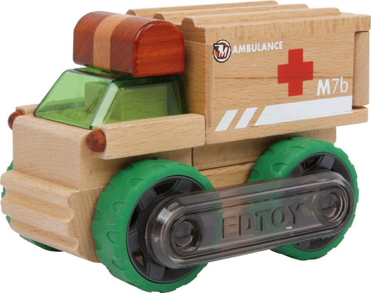 Small foot Fahrzeug Krankenwagen Bausatz Holzauto