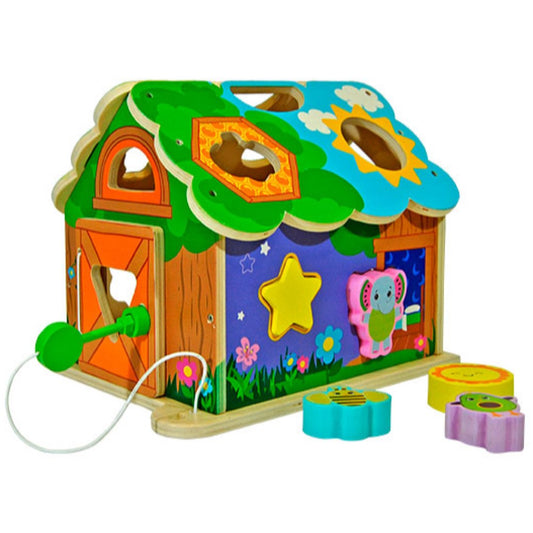 Kids Licensing Baby Formsortierer aus Holz in Form eines Hauses