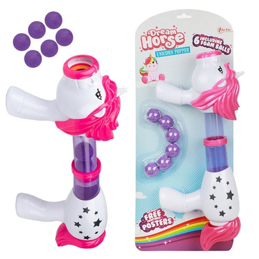 Toi-Toys Einhorn Pistole mit Schaumstoffbällen