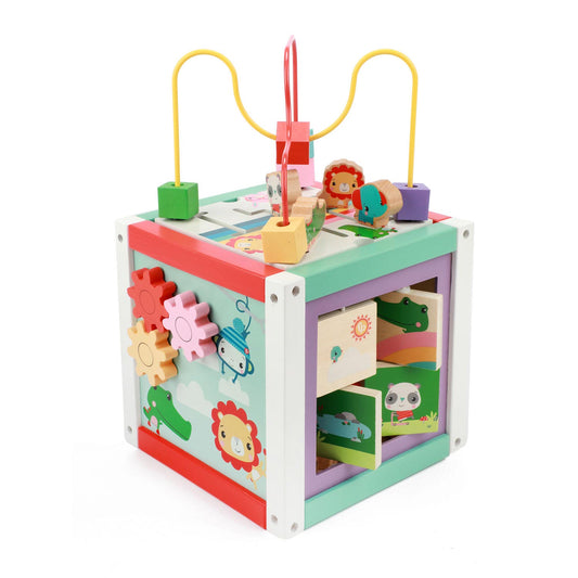 Toi-Toys Holz Motorik-Würfel Activity Cube