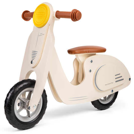 New Classic Toys Laufroller aus Holz Kinder Rutscher Creme Laufrad Holzrad Holzroller