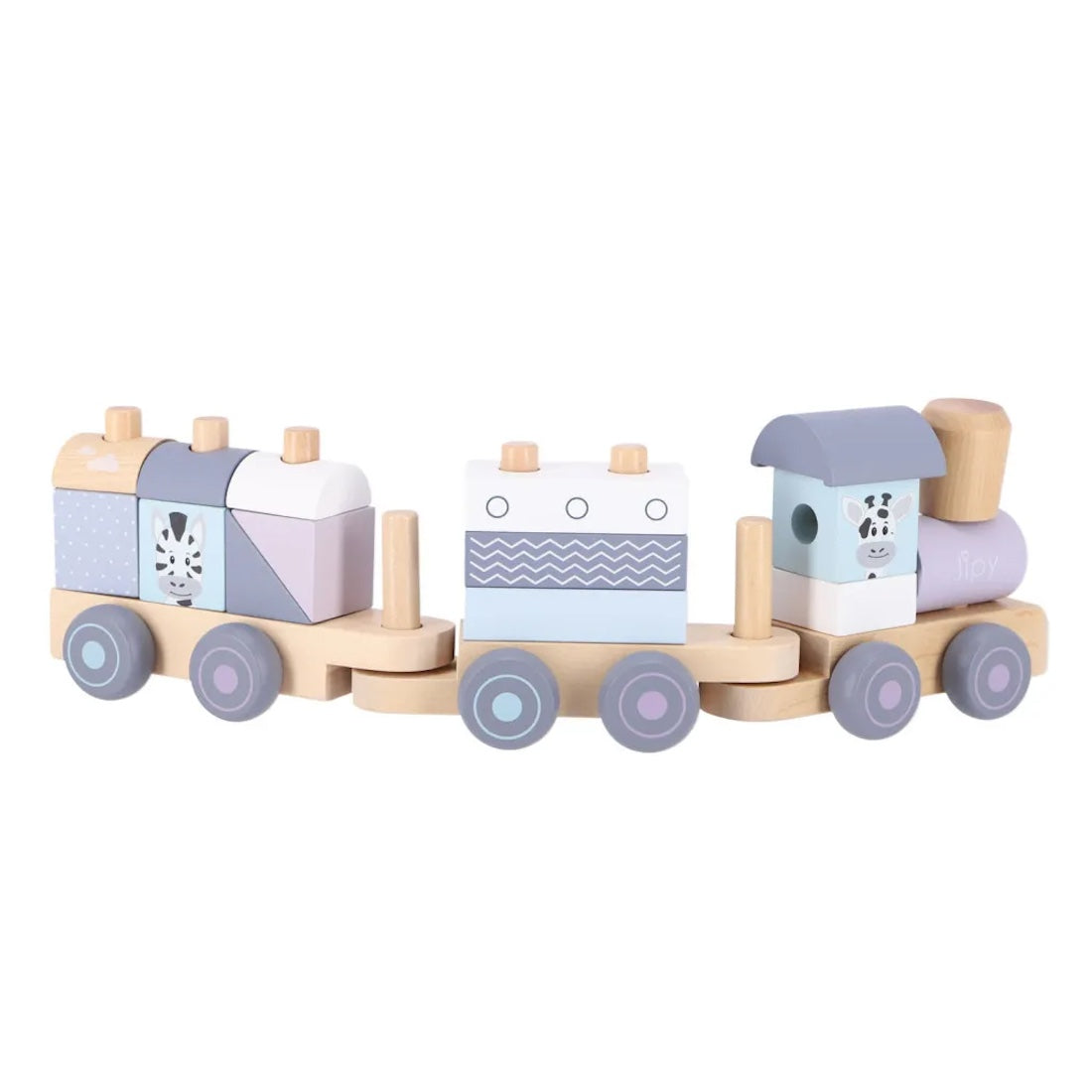 Otto Simon Lokomotive Wagons 15 Blöcke Zug aus Holz Bausteine