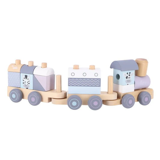 Otto Simon Lokomotive Wagons 15 Blöcke Zug aus Holz Bausteine
