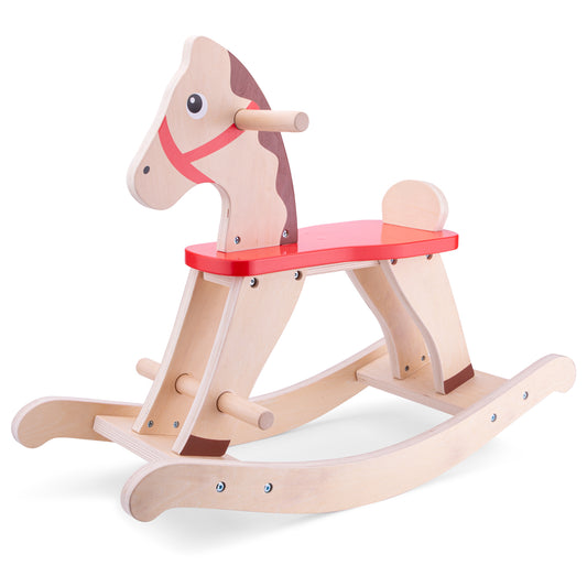 New Classic Toys Schaukelpferd Klassisch aus Holz Kinderschaukelpferd Holzspielzeug