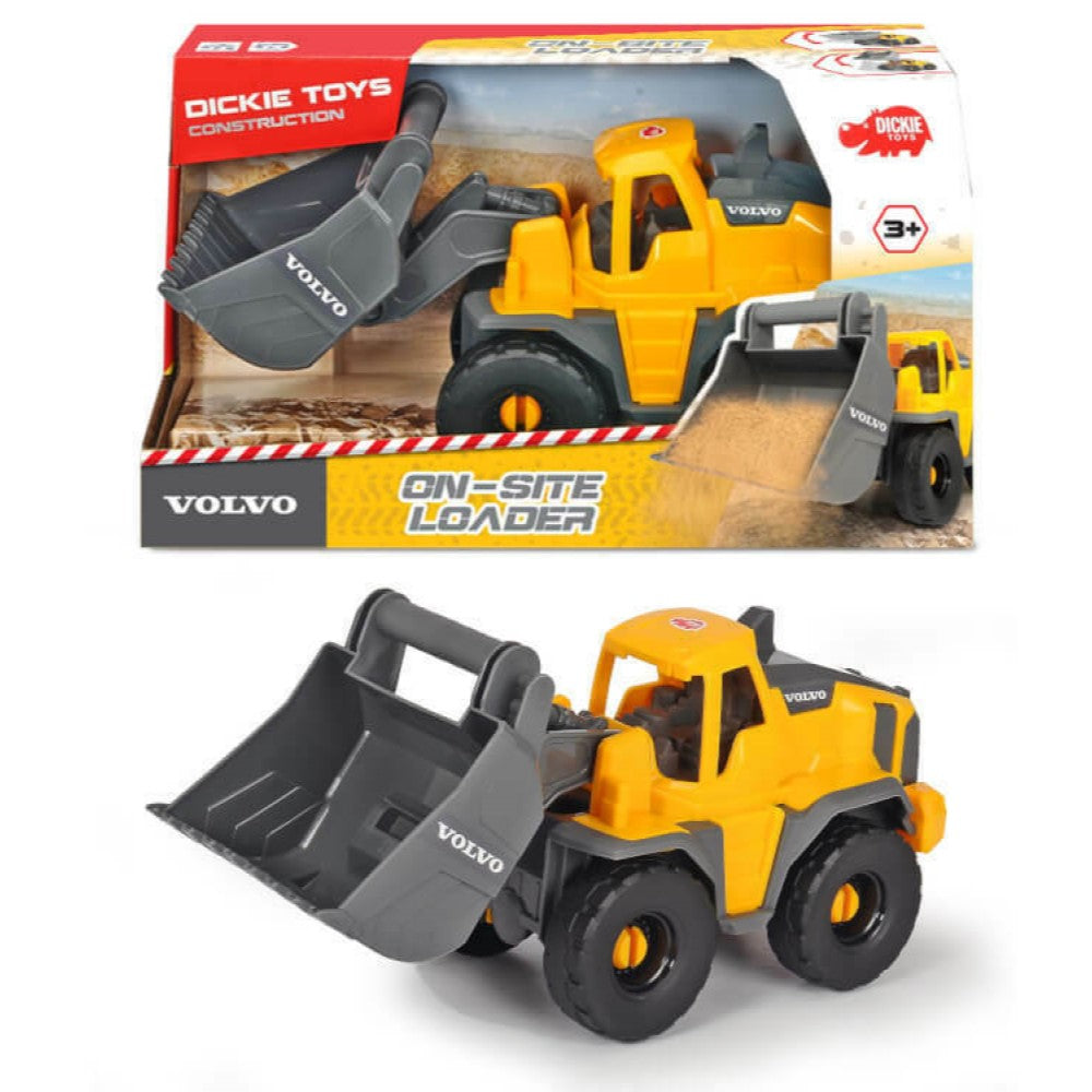 DICKIE TOYS Volvo Radlader mit Freilauf und bewegliche Schaufel