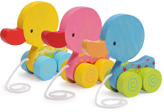 Small foot 3er SET Ziehtier Ente Babyspielzeug Li Lu und La Spielzeug