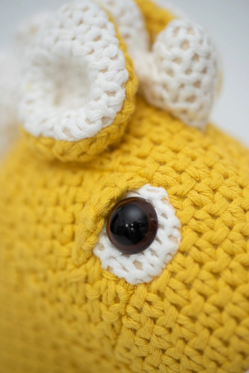 Crochetts Plüsch-Pferd in gelb | 100% Baumwolle