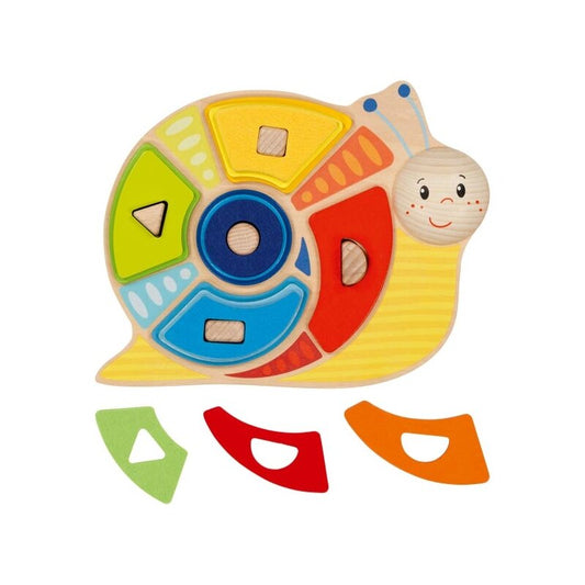 Goki 58399 - Farb-und Formensortierspiel Schnecke