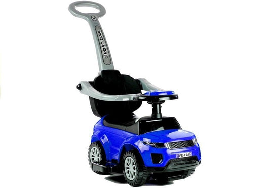 LEAN CARS Rutschauto mit Schiebestange 614W Blau Sport Car Auto