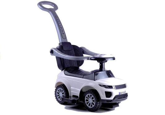 LEAN CARS Rutschauto mit Schiebestange 614W Weiß Sport Car Auto