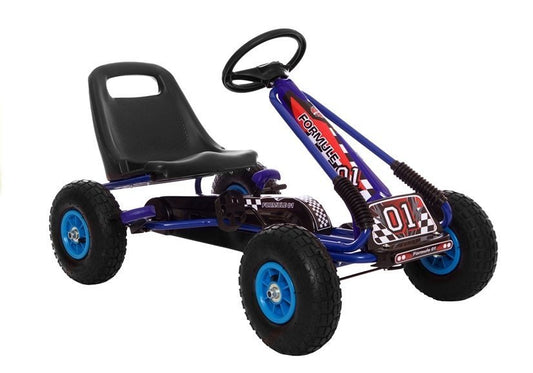 LEAN Toys A-15 Go-Kart Blau Fahrzeug für Kinder Gokart
