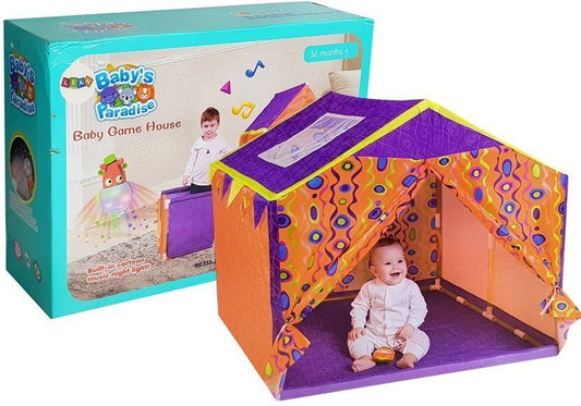 LEAN Toys Buntes Zelthaus für Kinder 112 cm x 110 cm x 102 cm