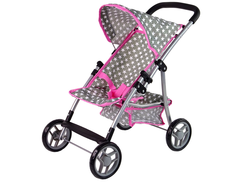 Alice Puppenwagen Kinderwagen Rosa Sterne
