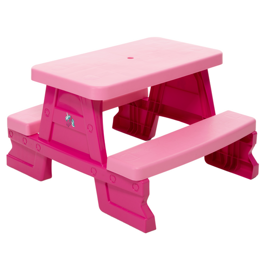 Dorex Dorex Rosa Gartentisch- und Bank-Set für Kinder