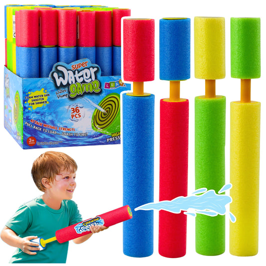 LEAN Toys Schaum-Wasserpistole Wasserpumpenschlauch Farbig 30cm Mix