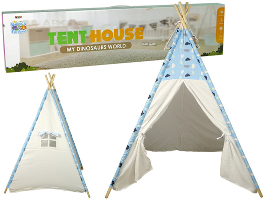 LEAN Toys Indianer Tipi-Zelt Spielhaus Wolken Wasserdicht