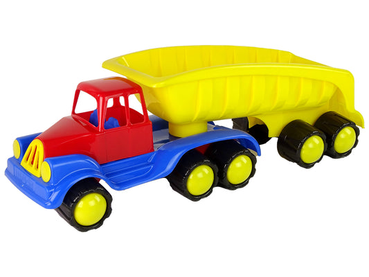 HEMAR Großes Auto mit Anhänger 45cm Gelb