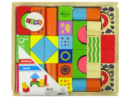 LEAN Toys Satz Holzklötze Schlossformen
