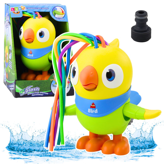 LEAN Toys Wasserspielzeug Brunnen Papagei Bewegliche Elemente Gelb