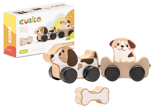 LEAN Toys Holzspielzeug Doggie Smart Bone 15443