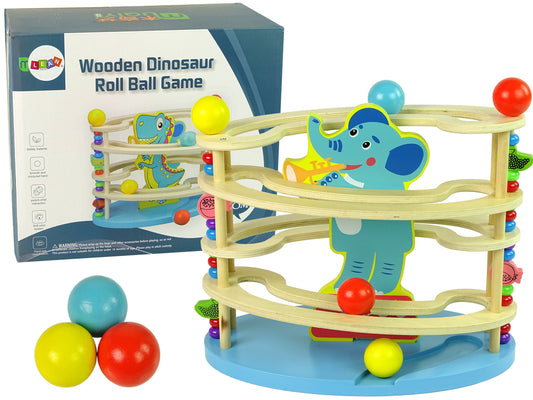 LEAN Toys Hölzerne Elefantenball-Rutschperlen