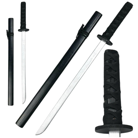 LEAN Toys Holz-Katana-Schwertspiel-Trainingsrequisite Schwarz 70cm