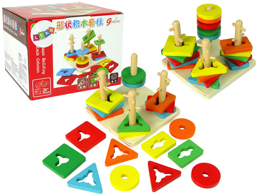 LEAN Toys Holzklötze Educational Hand Puzzle Shape Sorter