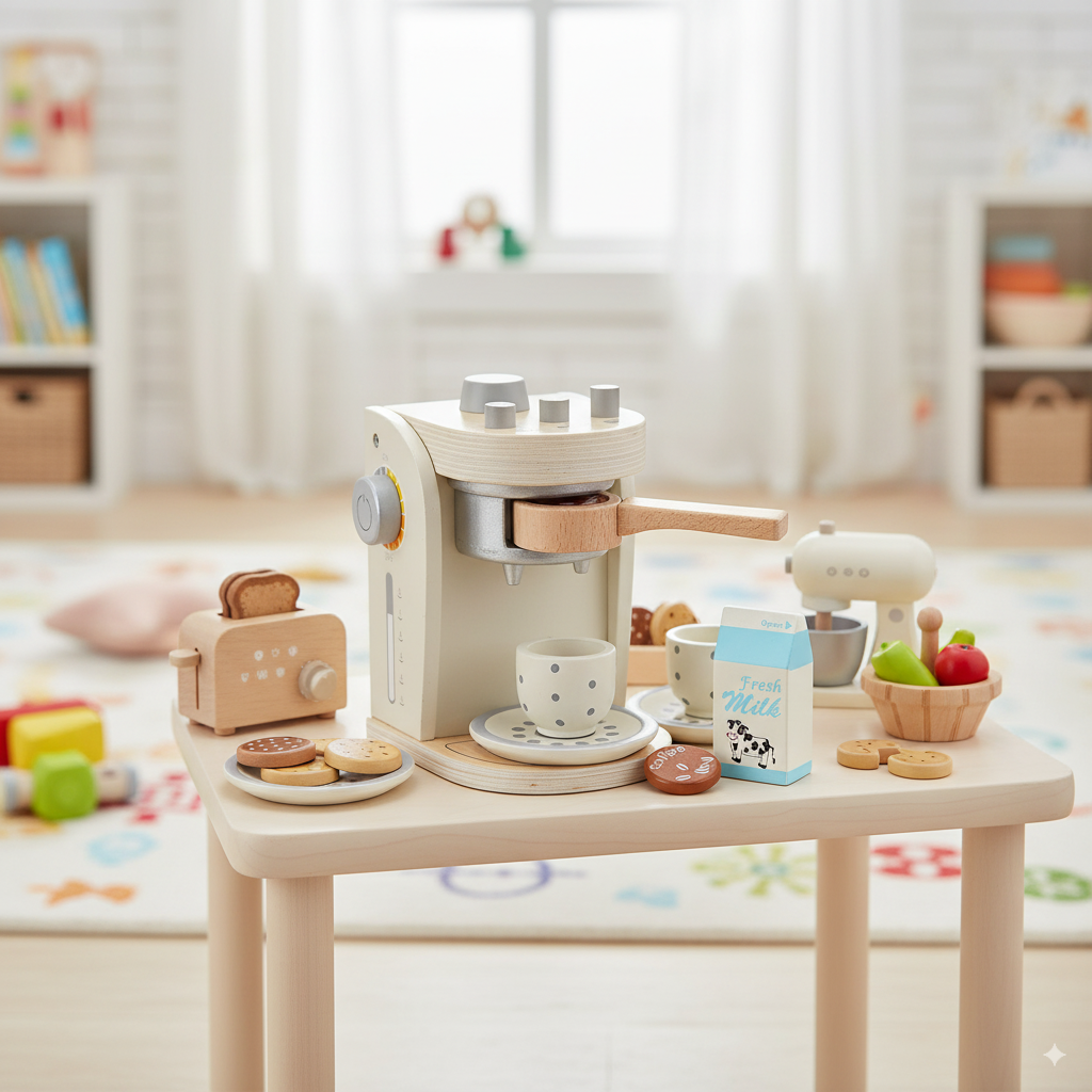 New Classic Toys Kaffeemaschine - creme